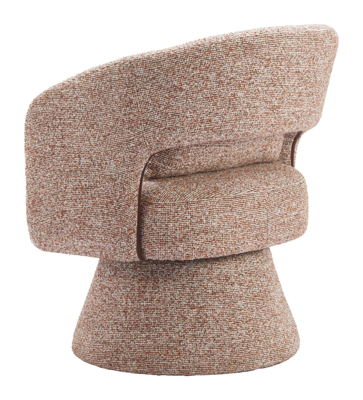 Liva Frosty Brown Swivel Chair by Zuomod at Eve Furniture