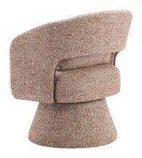Liva Frosty Brown Swivel Chair by Zuomod at Eve Furniture