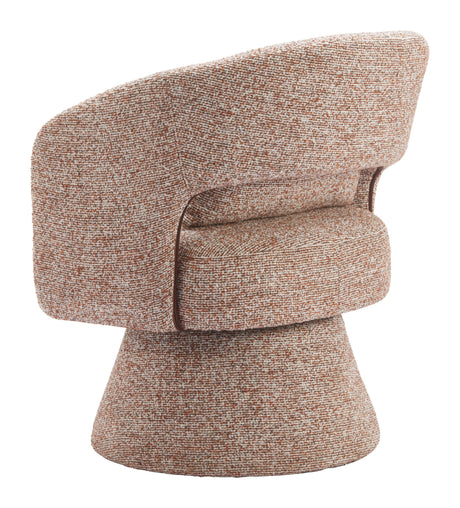 Liva Frosty Brown Swivel Chair by Zuomod at Eve Furniture