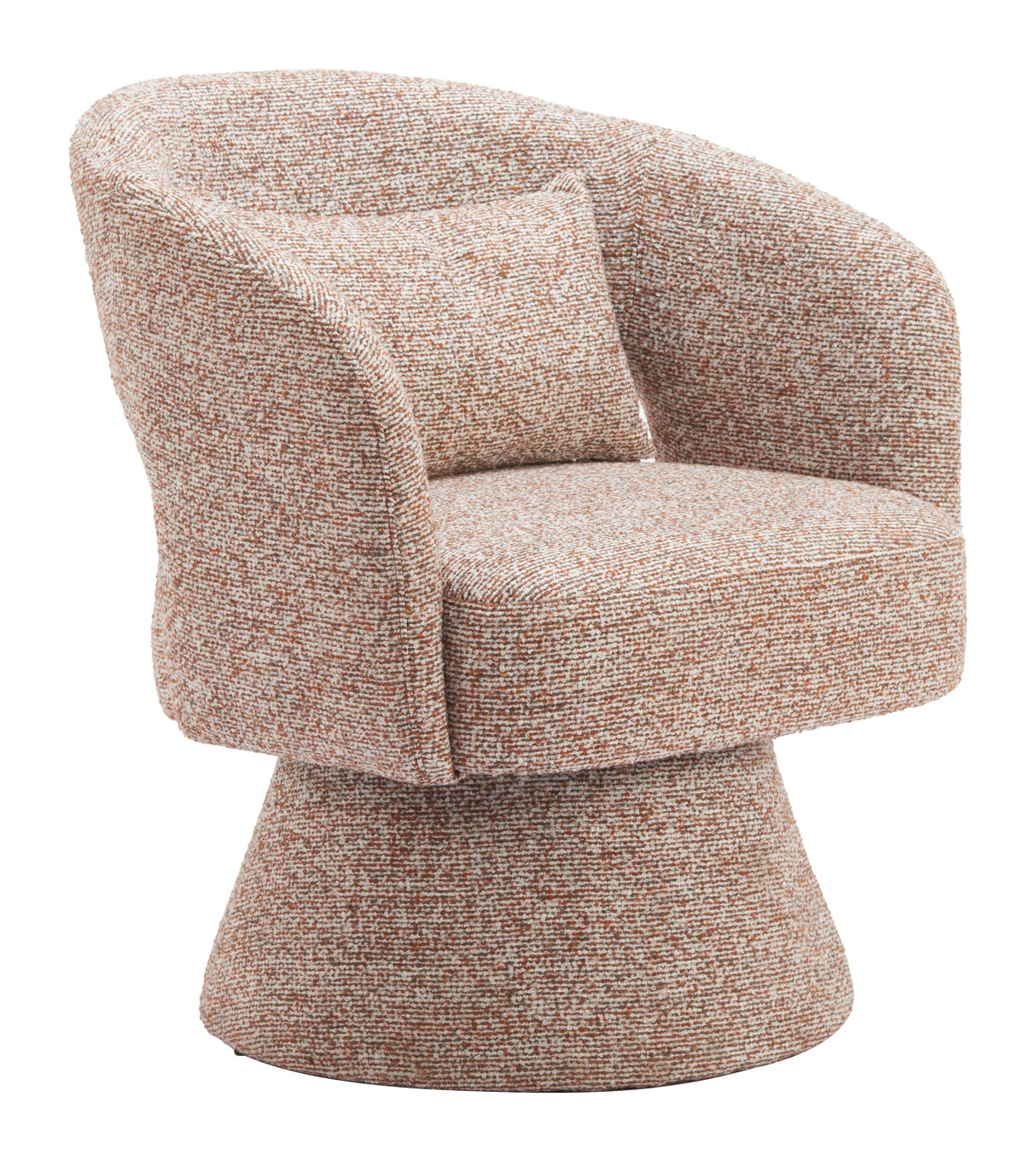 Liva Frosty Brown Swivel Chair by Zuomod at Eve Furniture