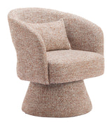 Liva Frosty Brown Swivel Chair by Zuomod at Eve Furniture