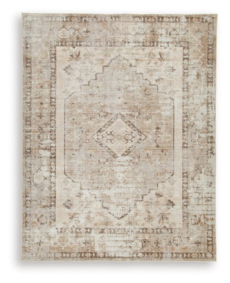 Livdon Brown/Beige/Gray Washable Large Rug by Ashley at Eve Furniture