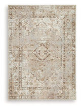 Livdon Brown/Beige/Gray Washable Medium Rug by Ashley at Eve Furniture