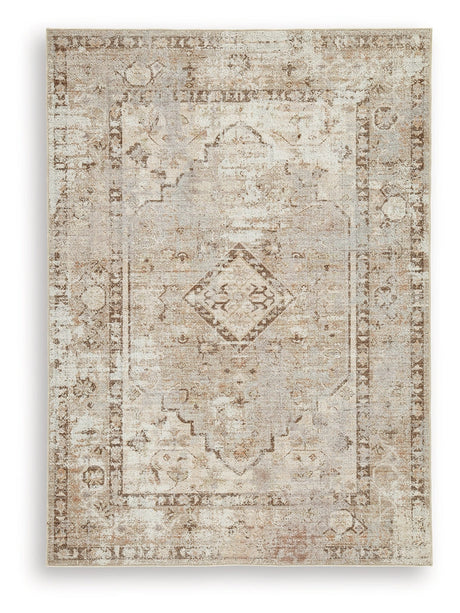 Livdon Brown/Beige/Gray Washable Medium Rug by Ashley at Eve Furniture