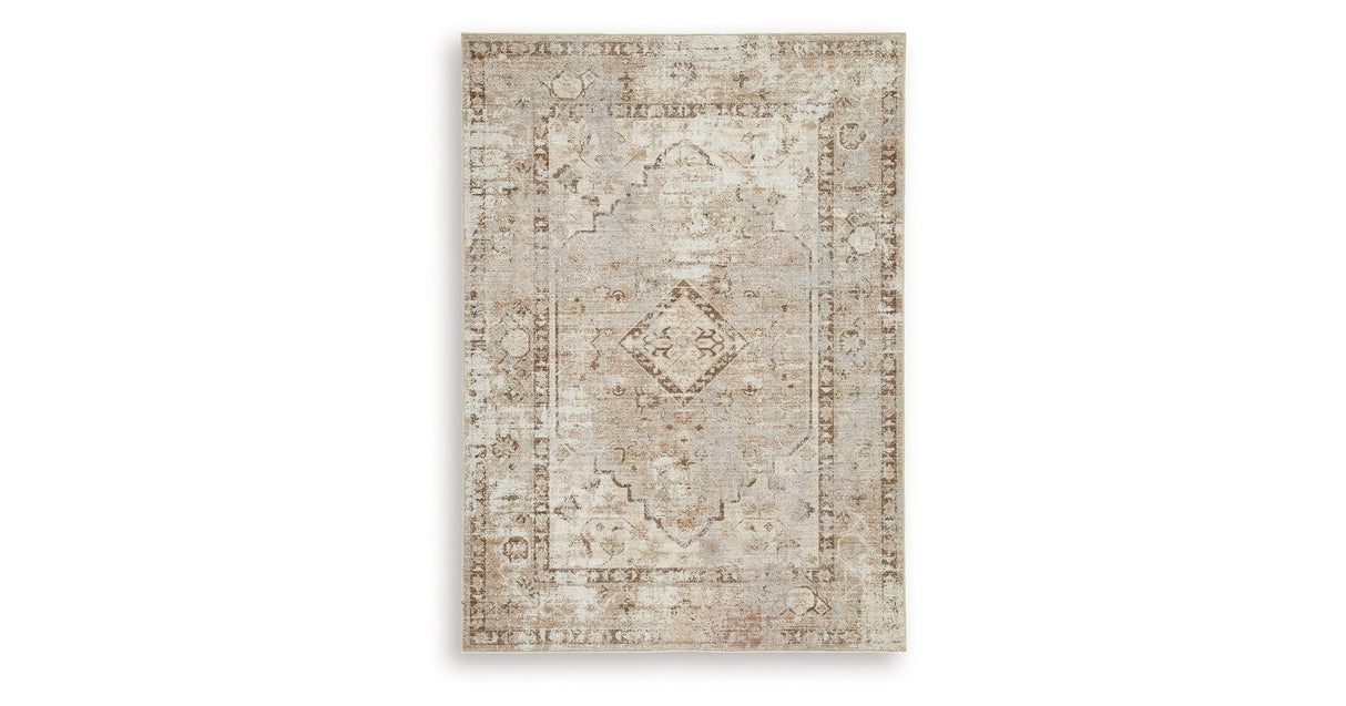 Livdon Brown/Beige/Gray Washable Medium Rug by Ashley at Eve Furniture