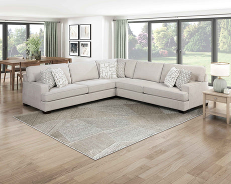 Livia Beige 3-Piece Sectional by Homelegance at Eve Furniture