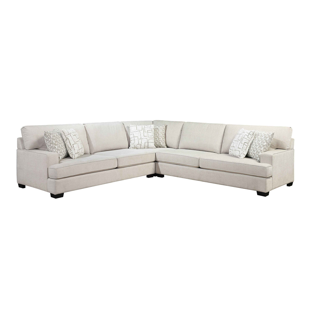 Livia Beige 3-Piece Sectional by Homelegance at Eve Furniture
