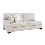 Livia Beige 3-Piece Sectional with Ottoman