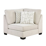 Livia Beige 3-Piece Sectional with Ottoman
