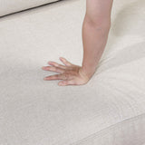 Livia Beige Ottoman by Homelegance at Eve Furniture