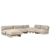 Livia Teak Taupe 3Pc Outdoor Sectional Sofa by Classic Home at Eve Furniture