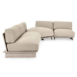 Livia Teak Taupe 3Pc Outdoor Sectional Sofa by Classic Home at Eve Furniture