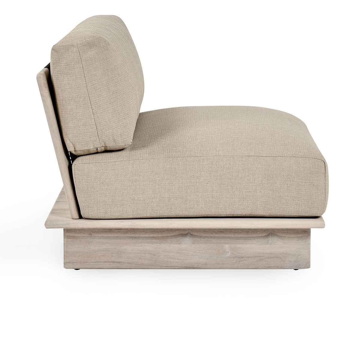 Livia Teak Taupe Outdoor Armless Chair by Classic Home at Eve Furniture