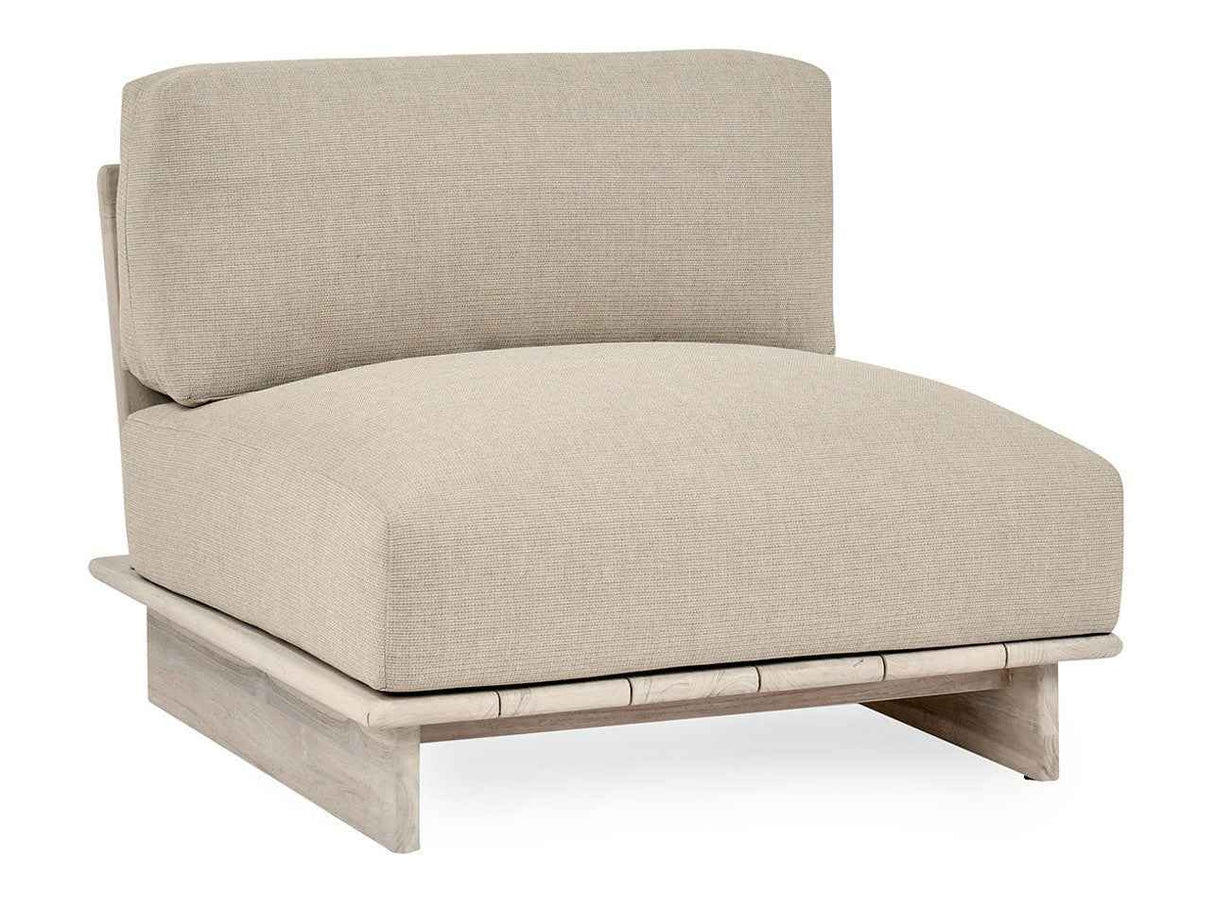 Livia Teak Taupe Outdoor Armless Chair by Classic Home at Eve Furniture