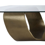 Livianna Coffee Table, Antique Brass by Dovetail at Eve Furniture