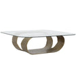 Livianna Coffee Table, Antique Brass by Dovetail at Eve Furniture