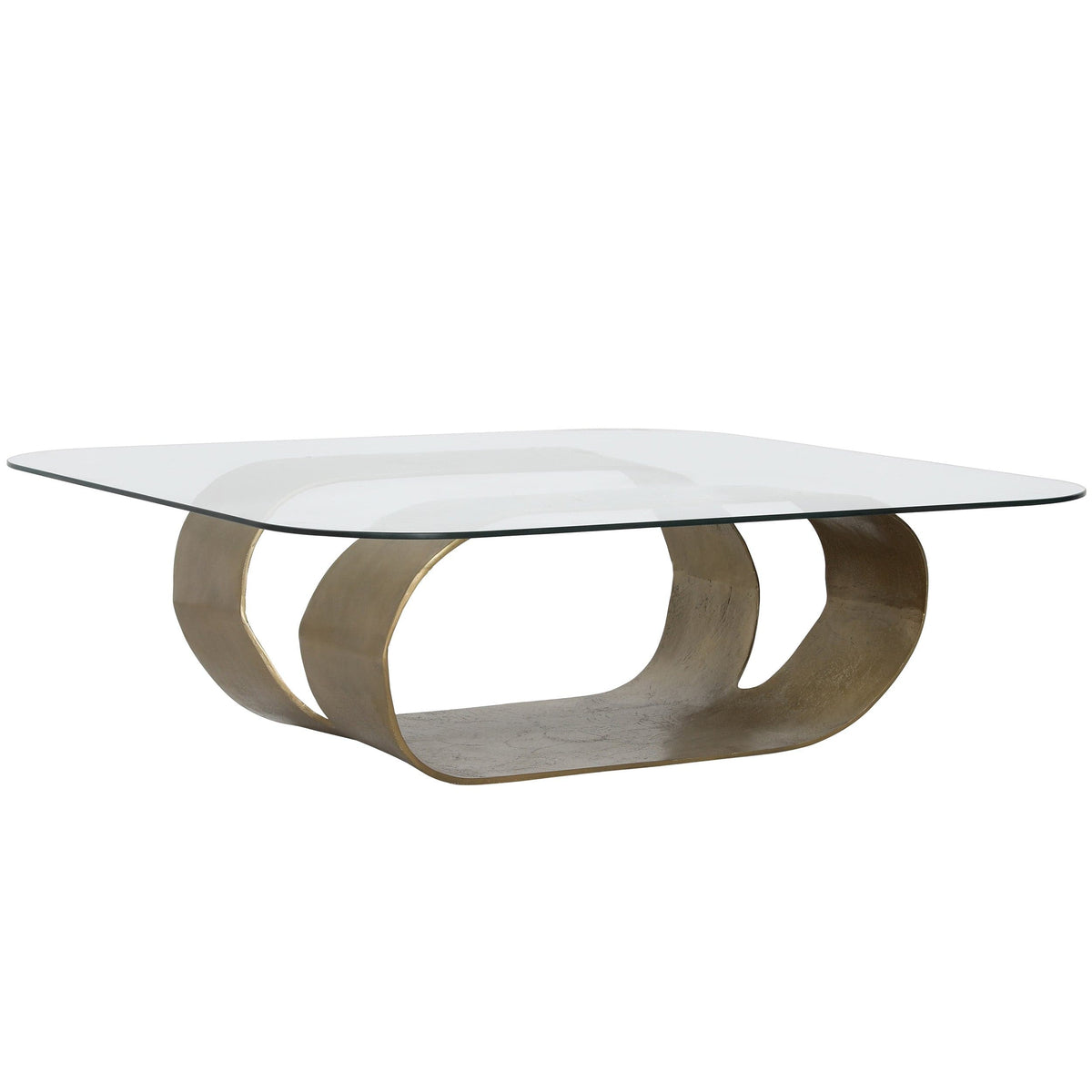 Livianna Coffee Table, Antique Brass by Dovetail at Eve Furniture