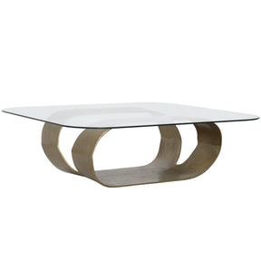 Livianna Coffee Table, Antique Brass by Dovetail at Eve Furniture
