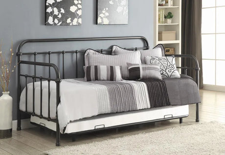 Livingston Dark Bronze Daybed with Trundle by Coaster at Eve Furniture