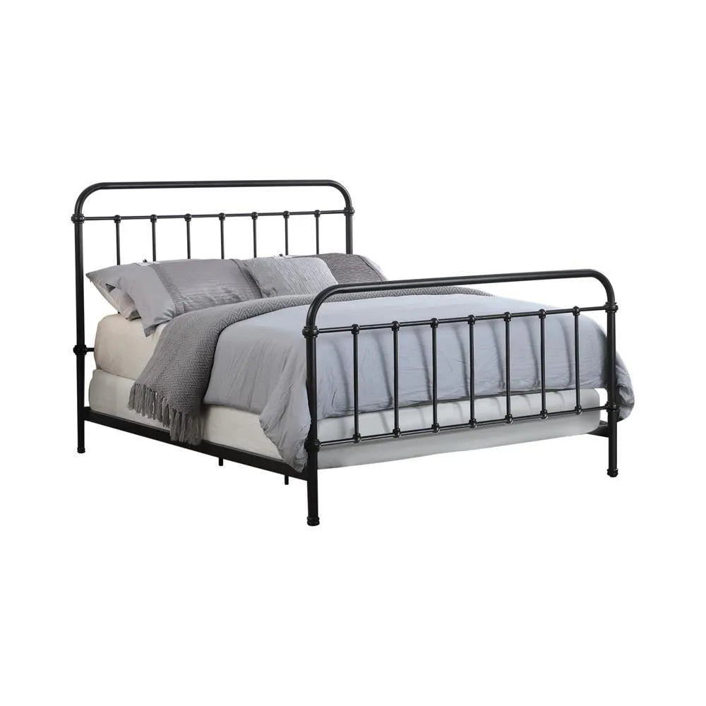 Livingston Dark Bronze Queen Panel Metal Bed by Coaster at Eve Furniture