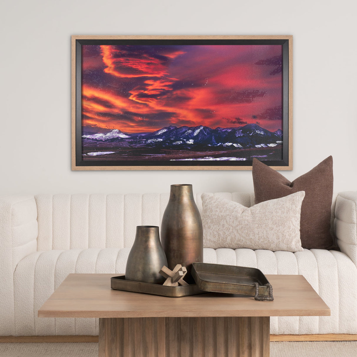 Livingston Peak by Gary Blatter a Hand Embelished Textured Framed Photo Art Print Matted under Glass by Mercana at Eve Furniture