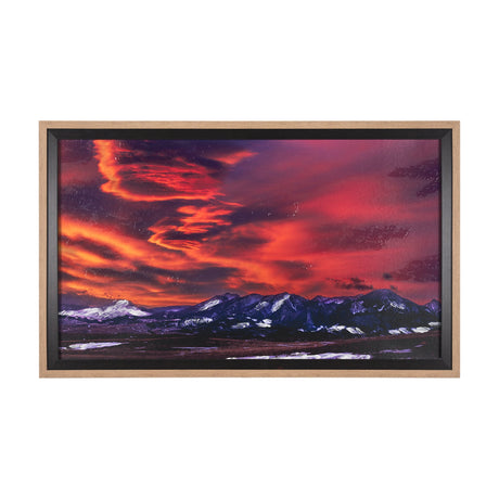 Livingston Peak by Gary Blatter a Hand Embelished Textured Framed Photo Art Print Matted under Glass by Mercana at Eve Furniture