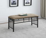 Livingston Brown/Dark Bronze Upholstered Bench