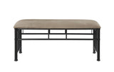 Livingston Brown/Dark Bronze Upholstered Bench