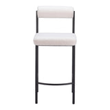Livorno Counter Stool Ivory by Zuomod at Eve Furniture