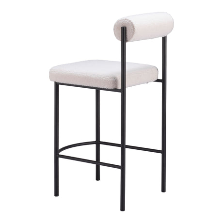 Livorno Counter Stool Ivory by Zuomod at Eve Furniture