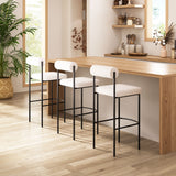 Livorno Ivory Barstool (Set of 2) by Zuomod at Eve Furniture