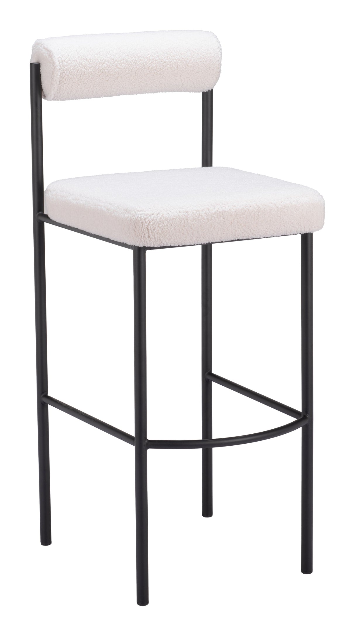 Livorno Ivory Barstool (Set of 2) by Zuomod at Eve Furniture