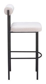 Livorno Ivory Barstool (Set of 2) by Zuomod at Eve Furniture