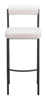 Livorno Ivory Barstool (Set of 2) by Zuomod at Eve Furniture
