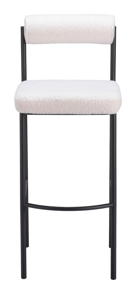 Livorno Ivory Barstool (Set of 2) by Zuomod at Eve Furniture