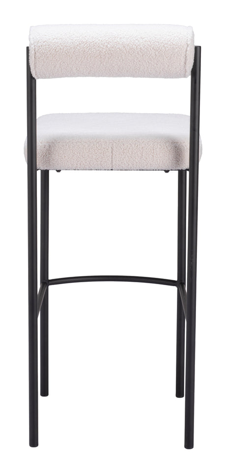 Livorno Ivory Barstool (Set of 2) by Zuomod at Eve Furniture