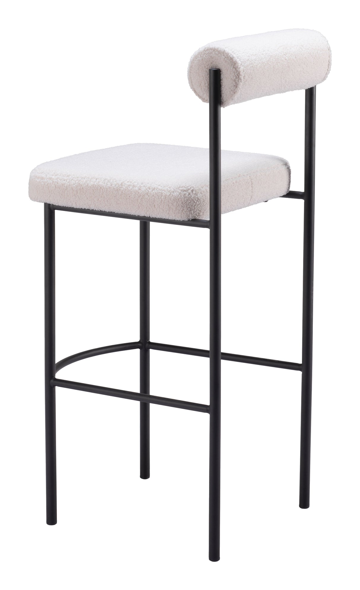Livorno Ivory Barstool (Set of 2) by Zuomod at Eve Furniture