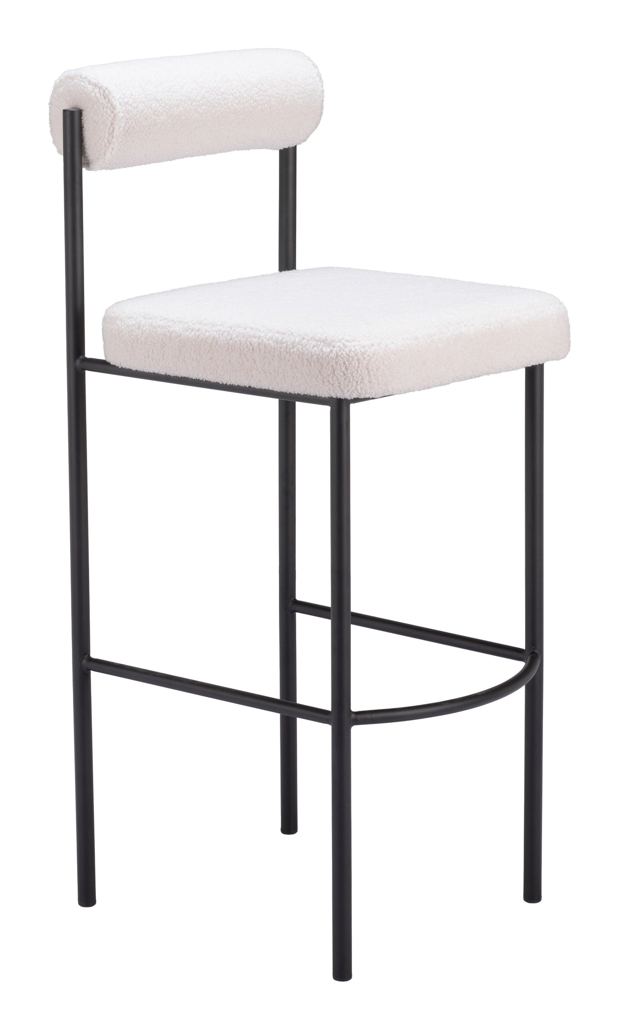 Livorno Ivory Barstool (Set of 2) by Zuomod at Eve Furniture