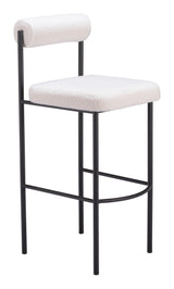 Livorno Ivory Barstool (Set of 2) by Zuomod at Eve Furniture