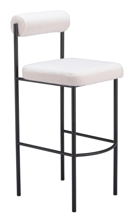 Livorno Ivory Barstool (Set of 2) by Zuomod at Eve Furniture