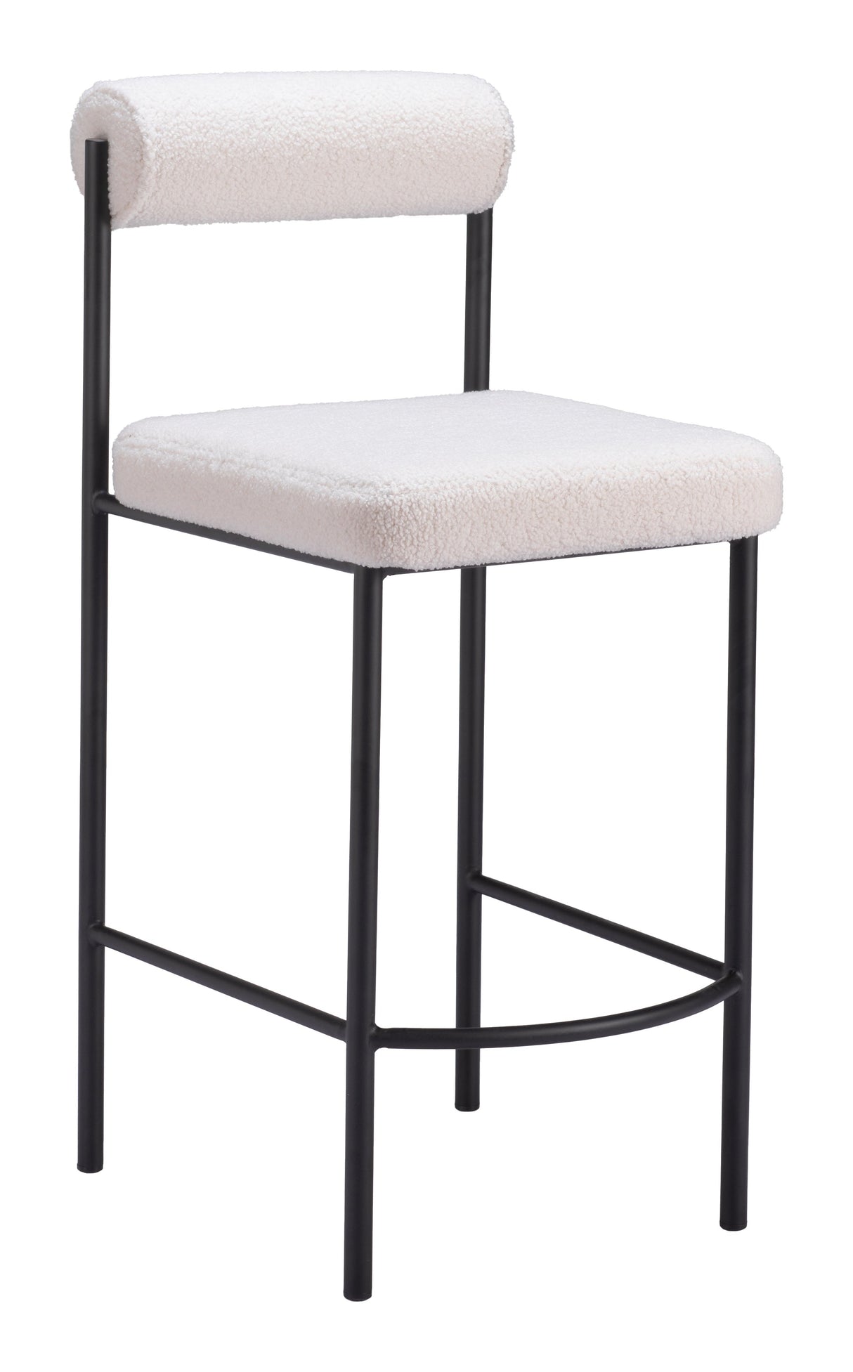Livorno Ivory Counter Stool (Set of 2) by Zuomod at Eve Furniture
