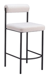 Livorno Ivory Counter Stool (Set of 2) by Zuomod at Eve Furniture