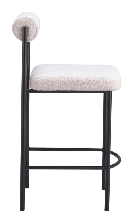 Livorno Ivory Counter Stool (Set of 2) by Zuomod at Eve Furniture