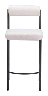 Livorno Ivory Counter Stool (Set of 2) by Zuomod at Eve Furniture