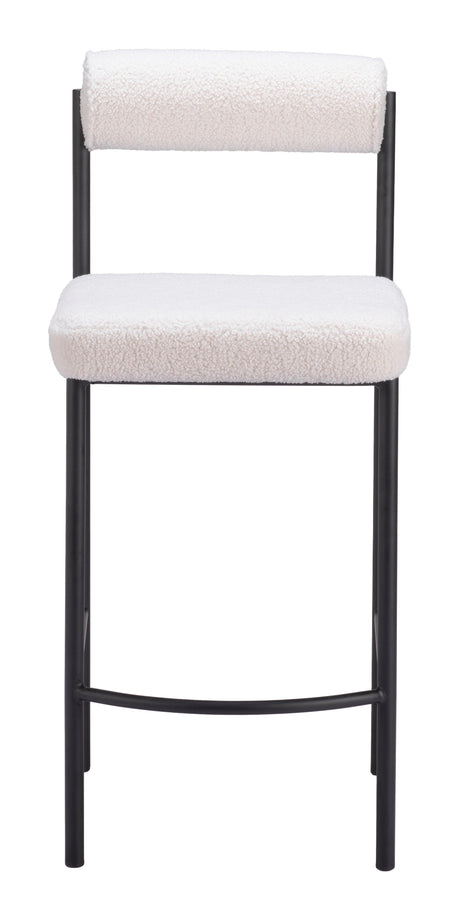 Livorno Ivory Counter Stool (Set of 2) by Zuomod at Eve Furniture