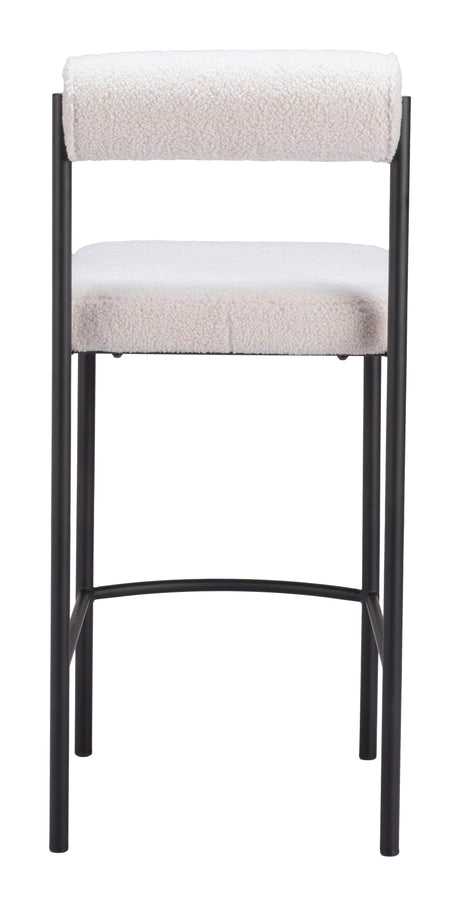Livorno Ivory Counter Stool (Set of 2) by Zuomod at Eve Furniture