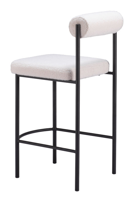 Livorno Ivory Counter Stool (Set of 2) by Zuomod at Eve Furniture