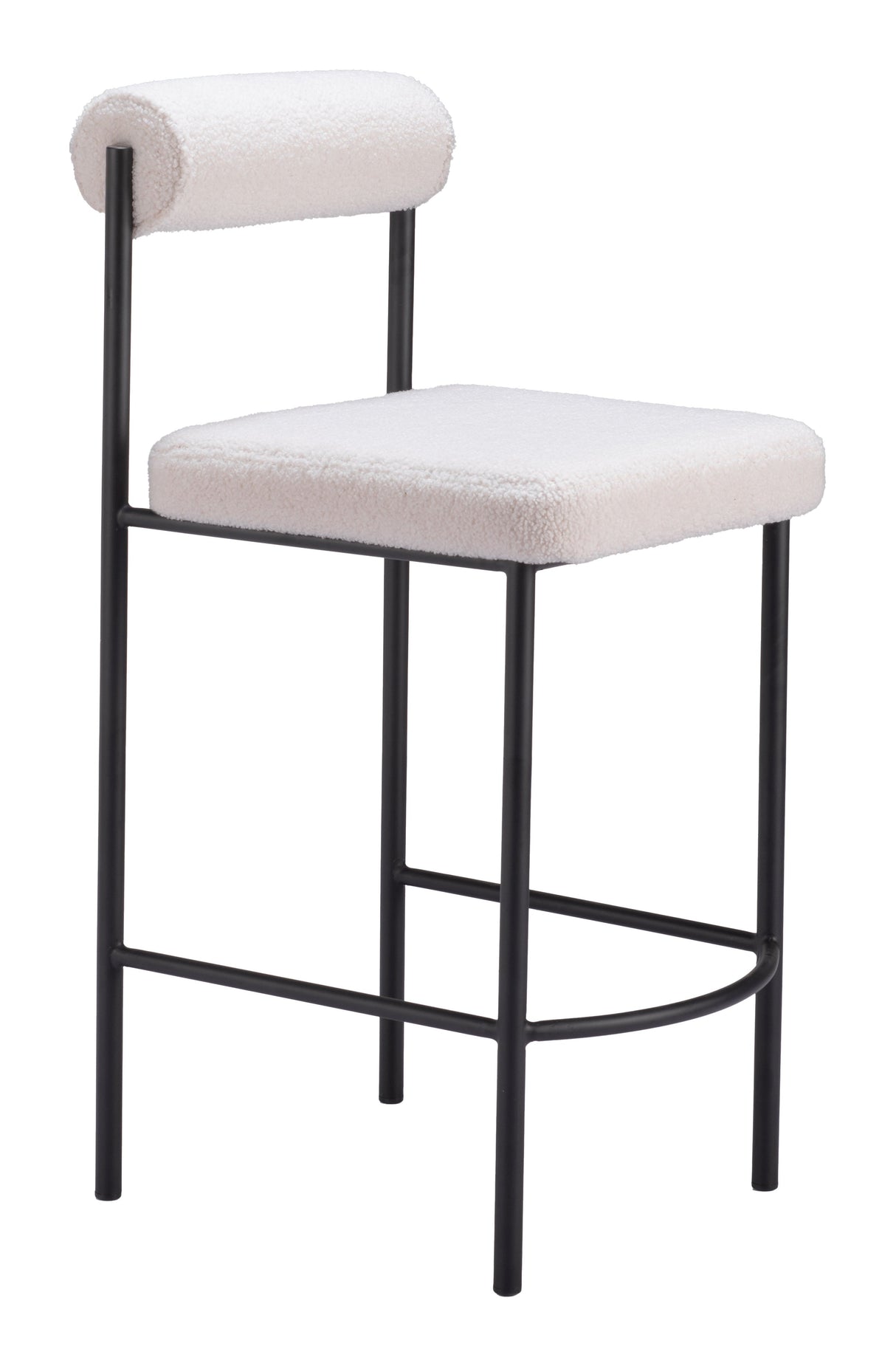 Livorno Ivory Counter Stool (Set of 2) by Zuomod at Eve Furniture