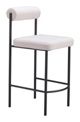 Livorno Ivory Counter Stool (Set of 2) by Zuomod at Eve Furniture