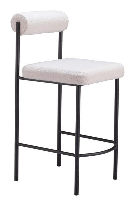 Livorno Ivory Counter Stool (Set of 2) by Zuomod at Eve Furniture